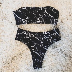 Black and White Marble Bikini